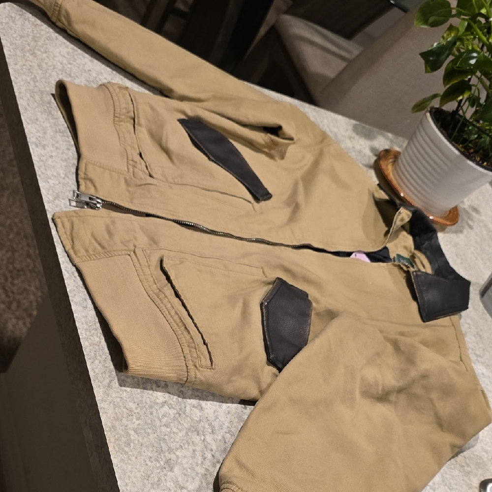 Light Brown Jacket with Black Accents